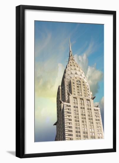 Chrysler Building Façade Spike-null-Framed Art Print