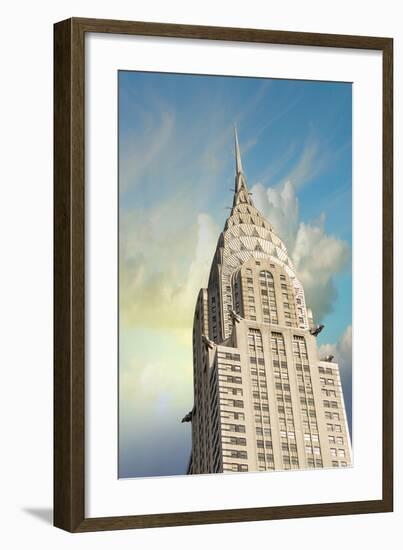 Chrysler Building Façade Spike-null-Framed Art Print