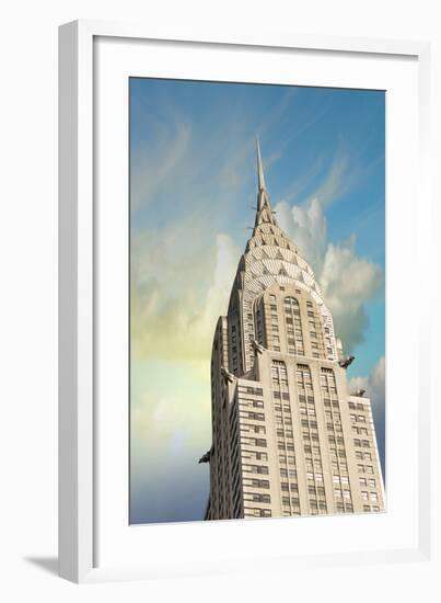 Chrysler Building Façade Spike-null-Framed Art Print