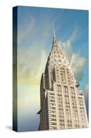 Chrysler Building Façade Spike-null-Stretched Canvas