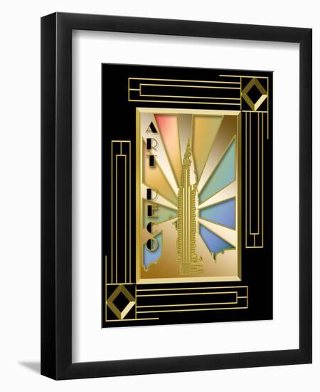 Chrysler Building Frame 3-Art Deco Designs-Framed Giclee Print