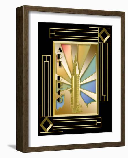 Chrysler Building Frame 3-Art Deco Designs-Framed Giclee Print