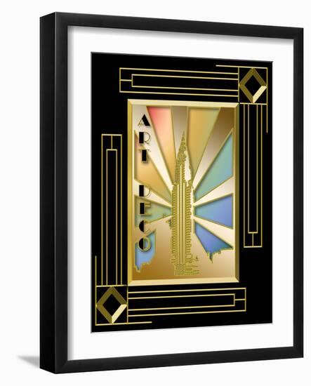 Chrysler Building Frame 3-Art Deco Designs-Framed Giclee Print