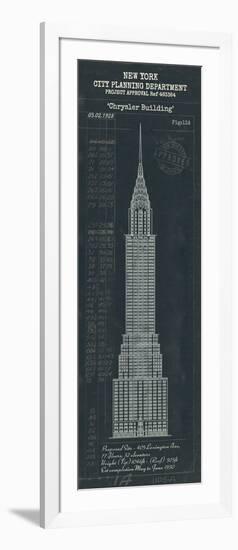 Chrysler Building Plan-The Vintage Collection-Framed Giclee Print