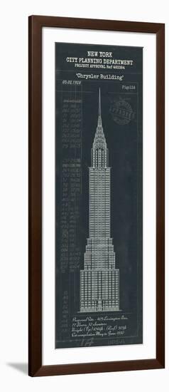 Chrysler Building Plan-The Vintage Collection-Framed Giclee Print