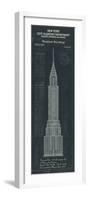 Chrysler Building Plan-The Vintage Collection-Framed Giclee Print