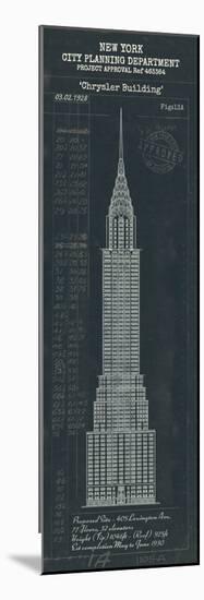 Chrysler Building Plan-The Vintage Collection-Mounted Giclee Print
