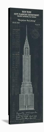 Chrysler Building Plan-The Vintage Collection-Stretched Canvas