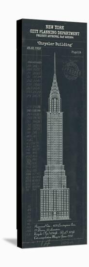 Chrysler Building Plan-The Vintage Collection-Stretched Canvas