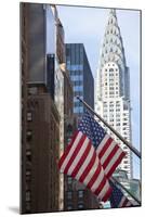 Chrysler Building with Star and Stripes, New York, USA-Peter Adams-Mounted Photographic Print