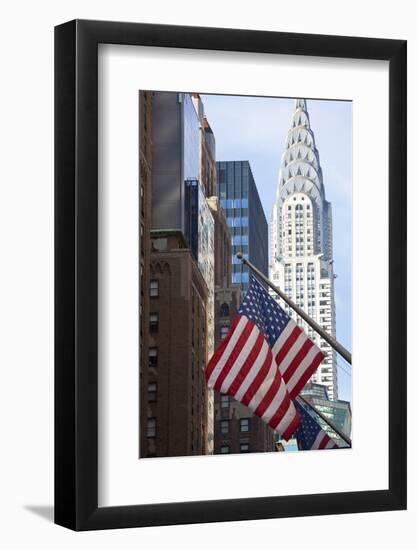 Chrysler Building with Star and Stripes, New York, USA-Peter Adams-Framed Photographic Print