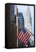 Chrysler Building with Star and Stripes, New York, USA-Peter Adams-Framed Stretched Canvas
