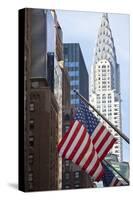 Chrysler Building with Star and Stripes, New York, USA-Peter Adams-Stretched Canvas