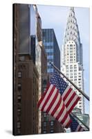 Chrysler Building with Star and Stripes, New York, USA-Peter Adams-Stretched Canvas
