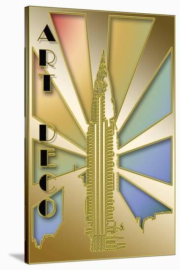 Chrysler Building-Art Deco Designs-Stretched Canvas