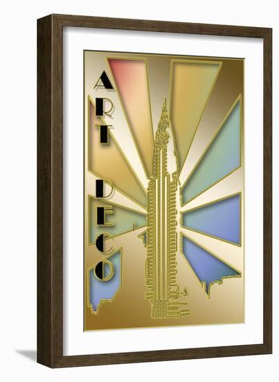 Chrysler Building-Art Deco Designs-Framed Giclee Print
