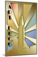 Chrysler Building-Art Deco Designs-Mounted Giclee Print