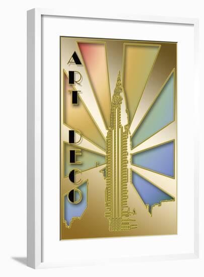 Chrysler Building-Art Deco Designs-Framed Giclee Print