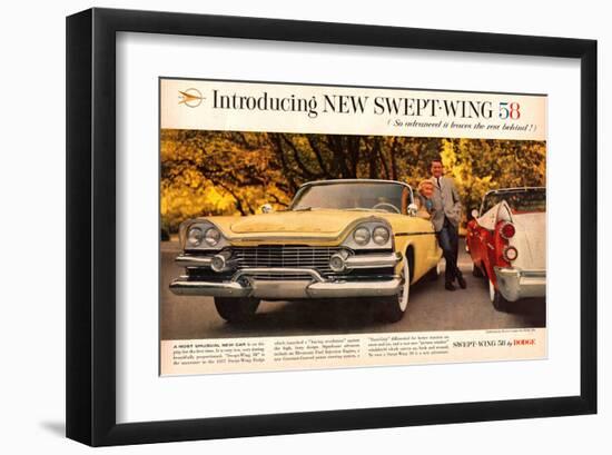 Chrysler Dodge `58 Swept Wing-null-Framed Art Print