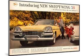 Chrysler Dodge `58 Swept Wing-null-Mounted Art Print