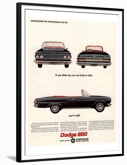 Chrysler Dodge 880 Dependables-null-Framed Premium Giclee Print