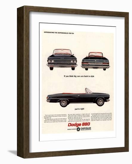 Chrysler Dodge 880 Dependables-null-Framed Art Print