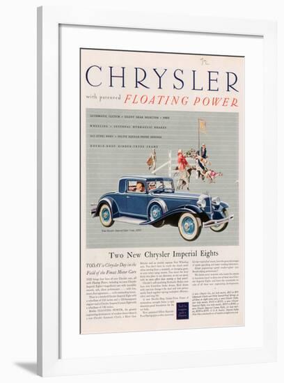 Chrysler Floating Power - 1925-null-Framed Art Print