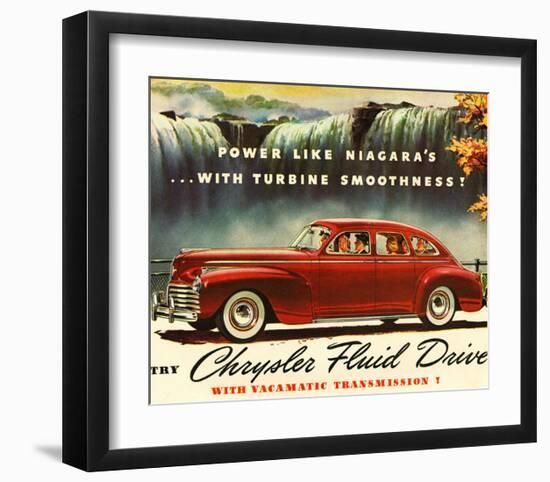Chrysler Fluid Drive - Niagara-null-Framed Art Print