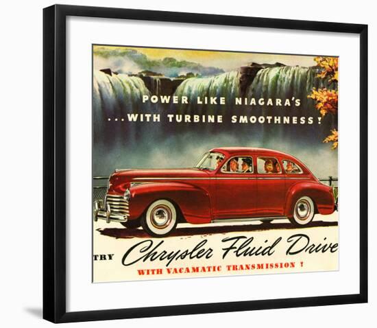 Chrysler Fluid Drive - Niagara-null-Framed Art Print