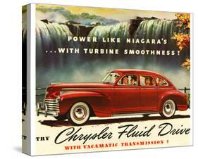 Chrysler Fluid Drive - Niagara-null-Stretched Canvas