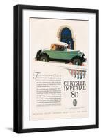 Chrysler Imperial, Magazine Advertisement, USA, 1927-null-Framed Giclee Print