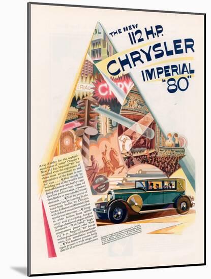 Chrysler Imperial, Magazine Advertisement, USA, 1928-null-Mounted Giclee Print