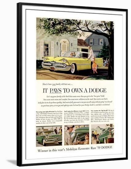 Chrysler It Pays to Own Dodge-null-Framed Premium Giclee Print