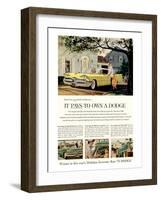 Chrysler It Pays to Own Dodge-null-Framed Art Print