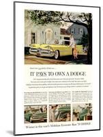 Chrysler It Pays to Own Dodge-null-Mounted Art Print