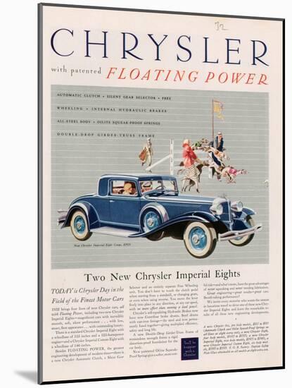 Chrysler, Magazine Advertisement, USA, 1932-null-Mounted Giclee Print