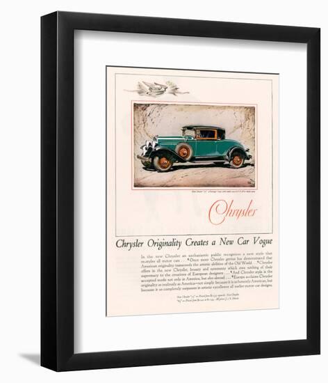 Chrysler Originality - New 75-null-Framed Art Print