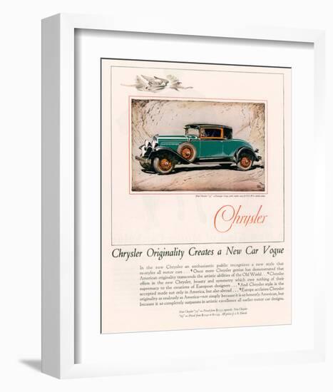 Chrysler Originality - New 75-null-Framed Art Print