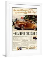 Chrysler - Over the Hills-null-Framed Art Print