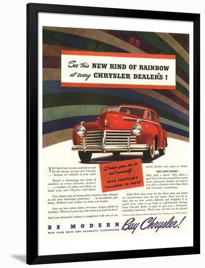 Chrysler Rainbow Ad-null-Framed Premium Giclee Print