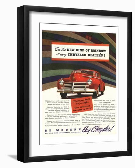 Chrysler Rainbow Ad-null-Framed Art Print