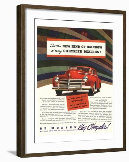 Chrysler Rainbow Ad-null-Framed Art Print