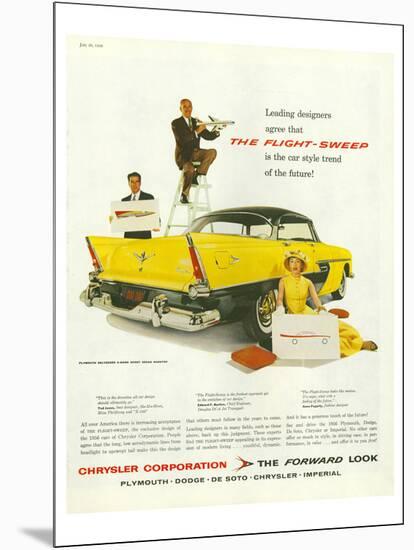 Chrysler - the Flight-Sweep-null-Mounted Premium Giclee Print