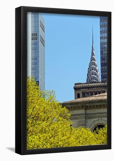 Chrystler Building from Bryant Park-null-Framed Poster