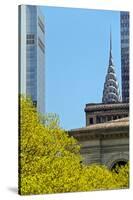 Chrystler Building from Bryant Park-null-Stretched Canvas