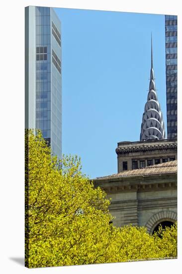 Chrystler Building from Bryant Park-null-Stretched Canvas