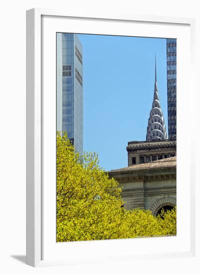 Chrystler Building from Bryant Park-null-Framed Photo