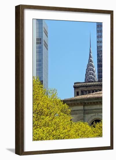 Chrystler Building from Bryant Park-null-Framed Photo