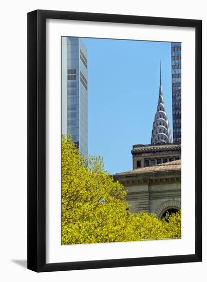 Chrystler Building from Bryant Park-null-Framed Photo