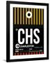 CHS Charleston Luggage Tag I-NaxArt-Framed Art Print